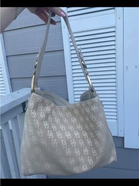 Vintage Dooney and Bourke monogram shoulder bag